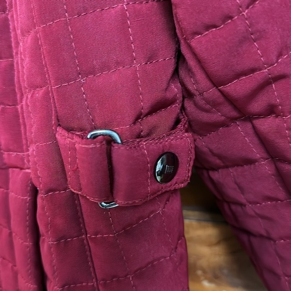 Women's Gallery Red Quilted Jacket Adjustable Sides Pockets Size 1X - Picture 5 of 8